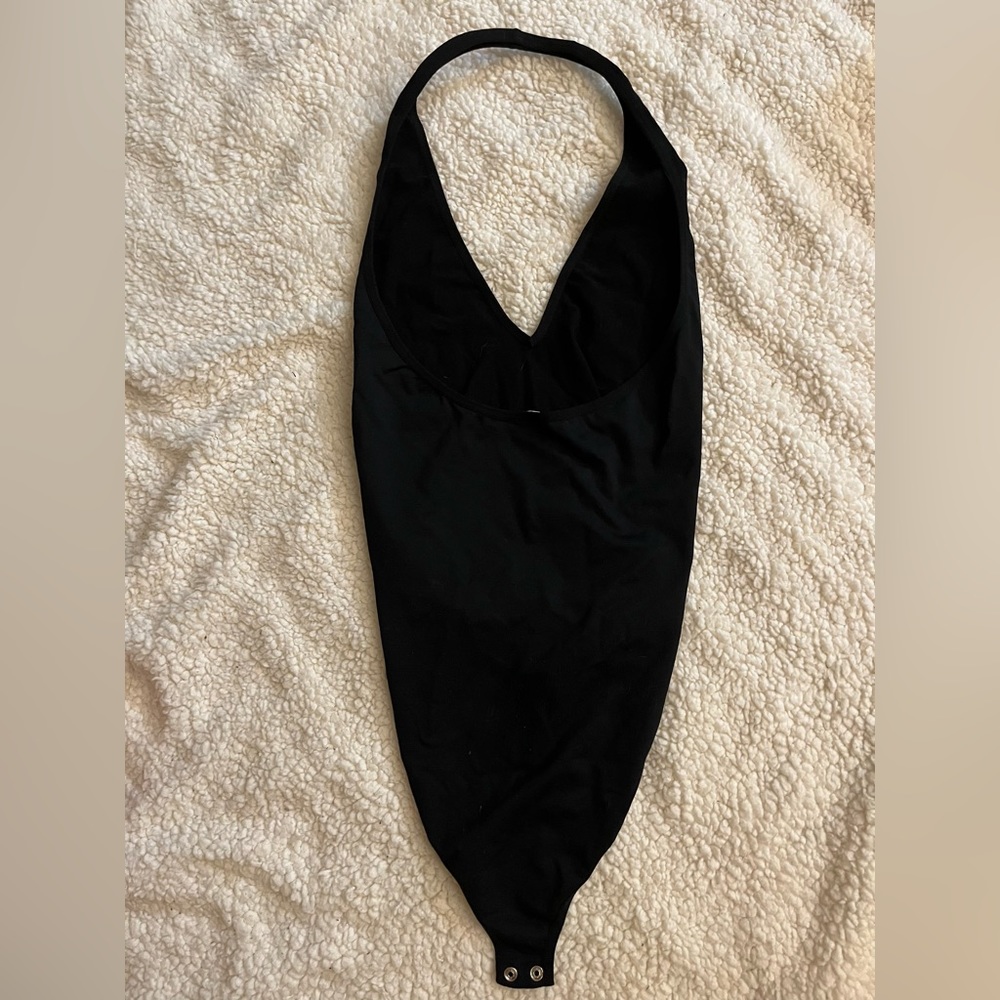 Black Halter Bodysuit